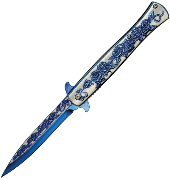 ElitEdge Stiletto Linerlock A-O Blue EE10A119BL