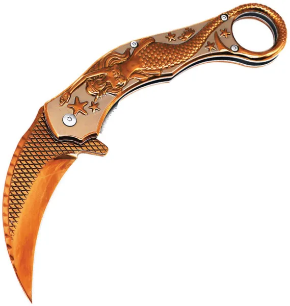 ElitEdge Mermaid Karambit Linerlock Ros EE10A120RG