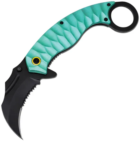 ElitEdge A-O Karambit Linerlock Teal EE10A130TQ
