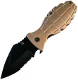 ElitEdge Grenade Linerlock A/O Tan - EE10A133DT