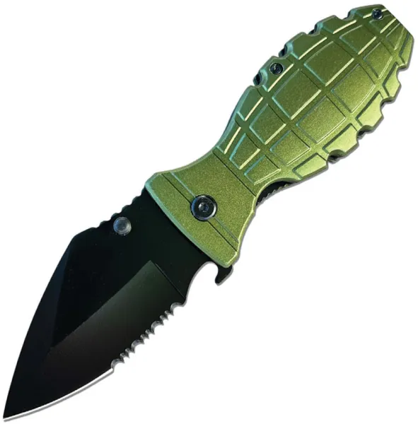 ElitEdge Grenade Linerlock A-O Green EE10A133GN