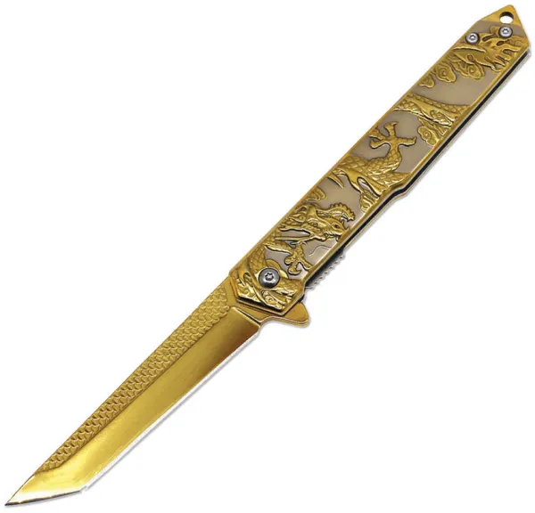 ElitEdge Linerlock A-O Dragon Gold EE10A134GD