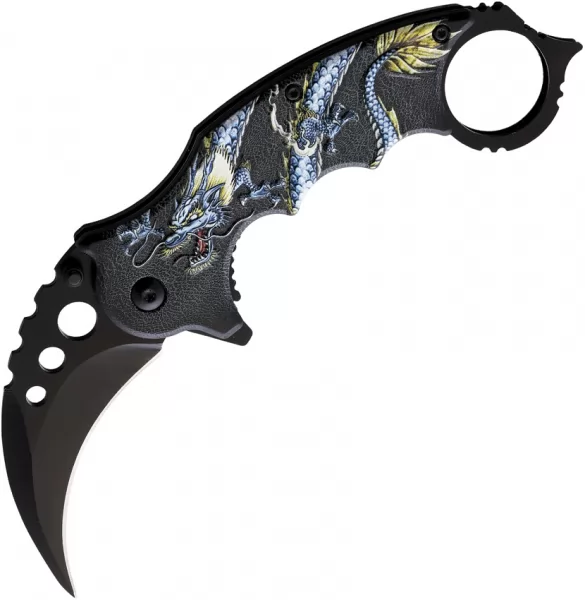 ElitEdge Blue Dragon Karambit A-O EE10A52BL