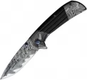ElitEdge Damascus Etched Linerlock A/O - EE10A54BKD
