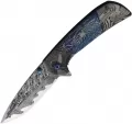 ElitEdge Damascus Etched Linerlock A/O - EE10A54BLD