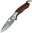 ElitEdge Linerlock Damascus Wood - EE10B009WD
