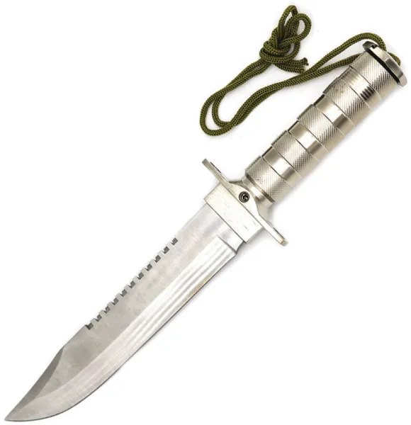 ElitEdge Survival Fixed Blade Silver EE205698SL