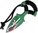 ElitEdge Green Angry Shark Push Dagger - EE20685GNSH