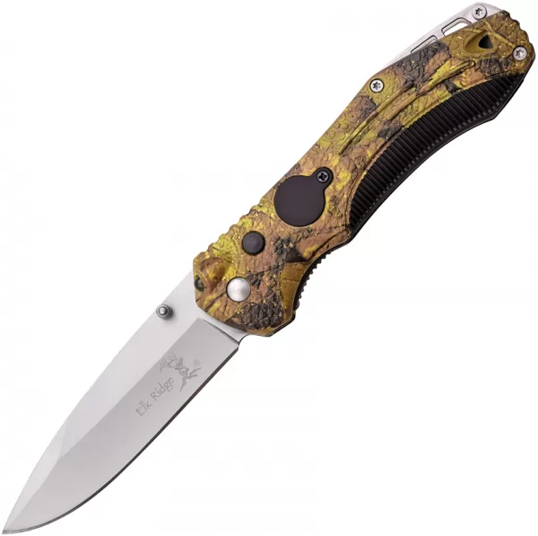 Elk Ridge Linerlock w-Light Green Camo knives ER126GC