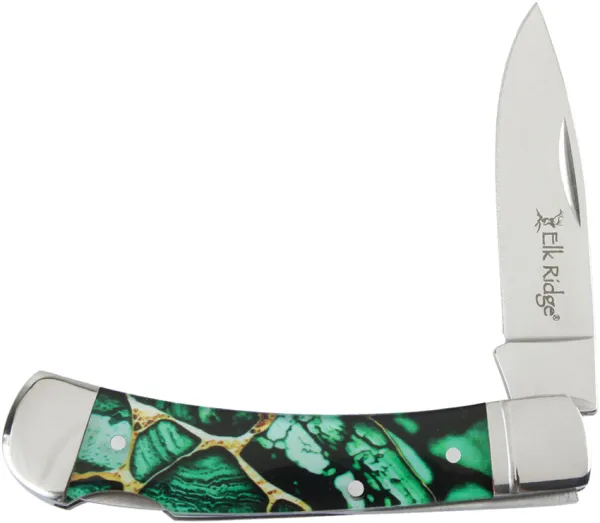 Elk Ridge Lockback Dark Green knives ER42451DG