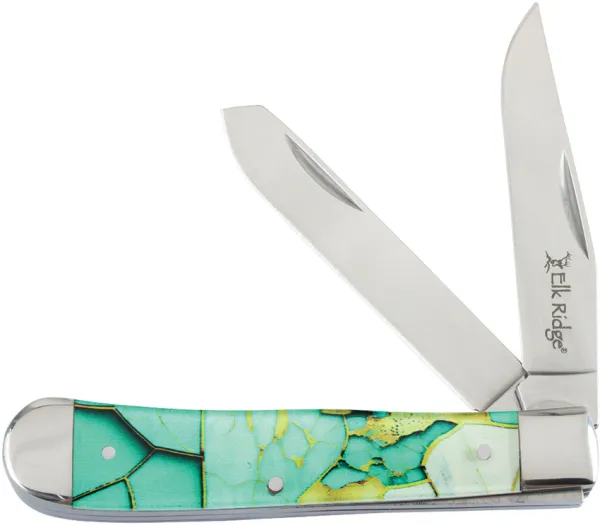 Elk Ridge Trapper Light green knives ER42452LG