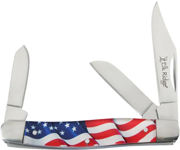 Elk Ridge Stockman Flag knives ER42453AF