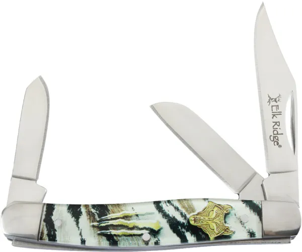Elk Ridge Stockman Black-White knives ER42453BK