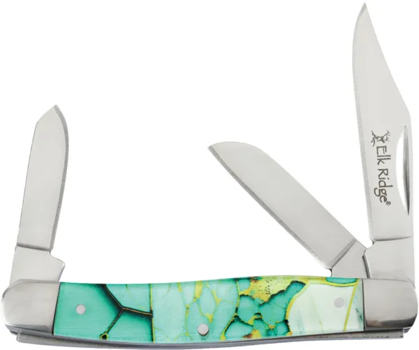 Elk Ridge Stockman Light Green knives ER42453LG