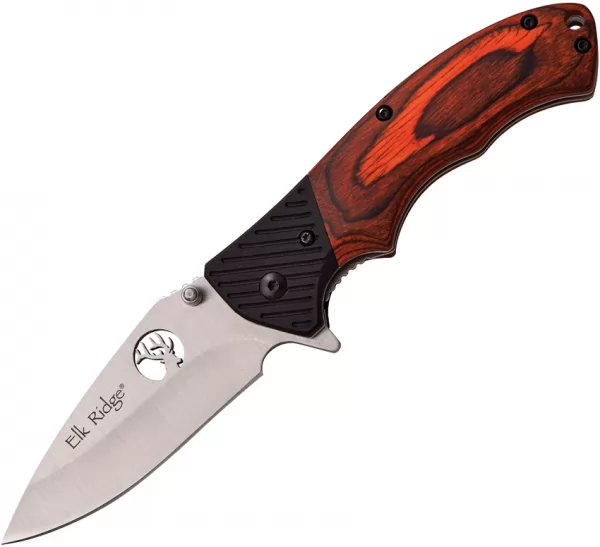 Elk Ridge Linerlock Pakkawood knives ER566SPW