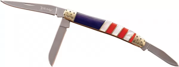 Elk Ridge Small Stockman Red White Blue knives ER953AF