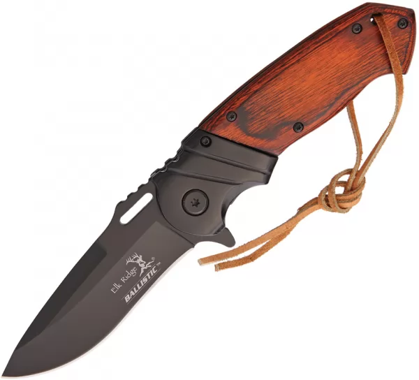 Elk Ridge Ballistic Linerlock A-O knives ERA003BW