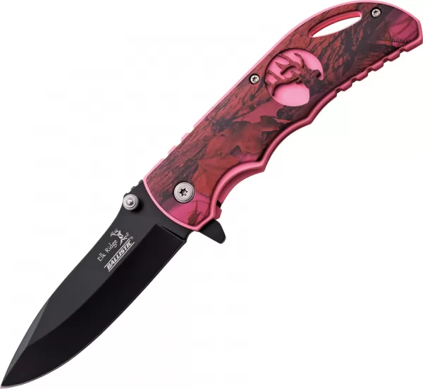 Elk Ridge Linerlock A-O Pink Camo knives ERA008PC