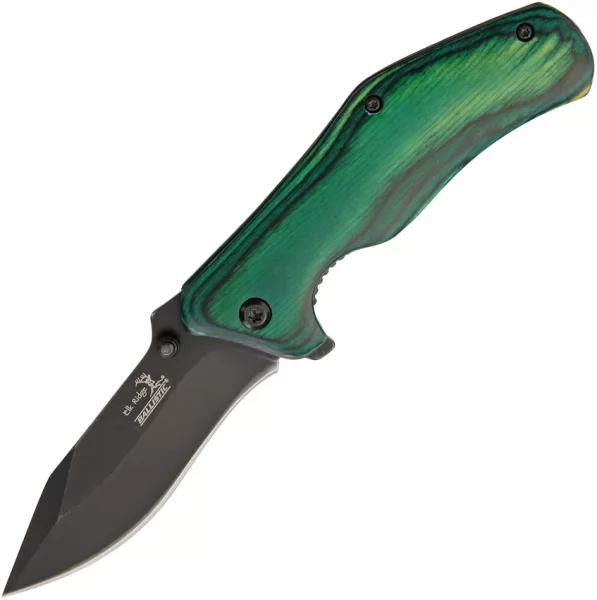Elk Ridge Linerlock Green A-O knives ERA013GW