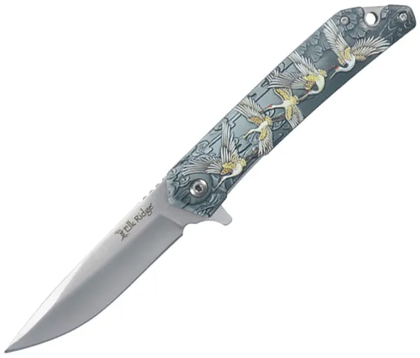 Elk Ridge Wildlife Linerlock A-O Swan knives ERA2001SN