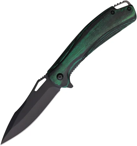 Elk Ridge Linerlock A-O Green knives ERA2002GN