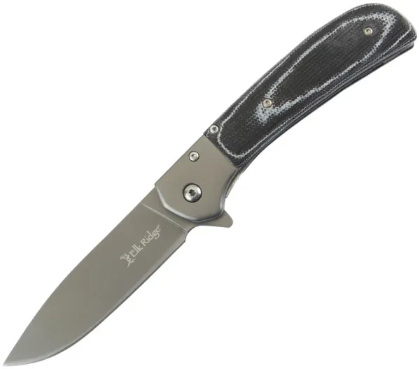 Elk Ridge Linerlock A-O Black Micarta knives ERA2022MC