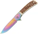Elk Ridge Linerlock A/O Faux Stag - ERA2022RB