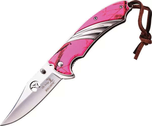 Elk Ridge Linerlock A-O Carbon Fiber Pnk knives ERA540PC