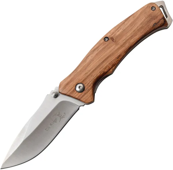 Elk Ridge Linerlock Zebrawood knives ERA936ZW