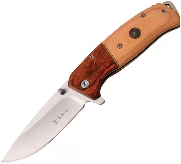 Elk Ridge Linerlock A-O Brown knives ERA950BN