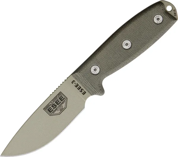 ESEE Model 3 Desert Tan Blade knives ES3PMDT