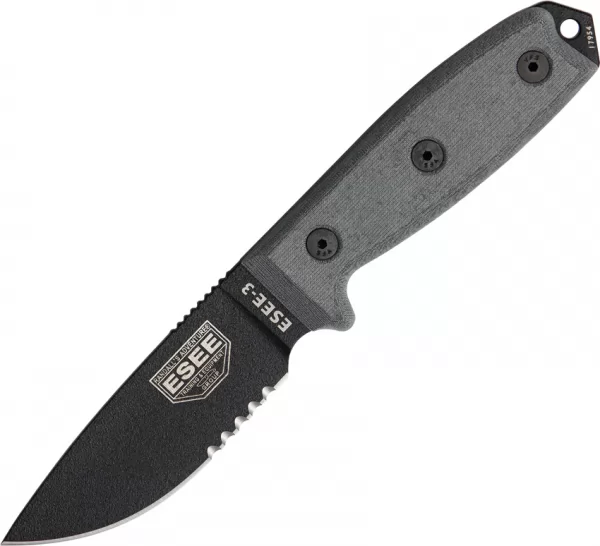 ESEE Model 3 Part Serrated knives ES3SB