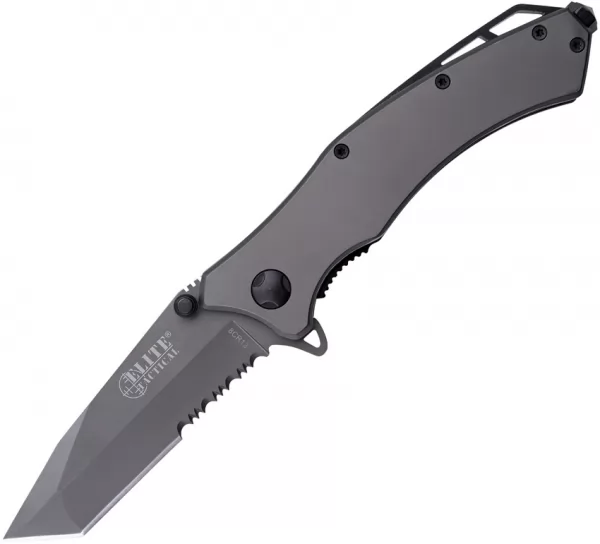 Elite Tactical Linerlock A-O Serrated ETA1020TSSO