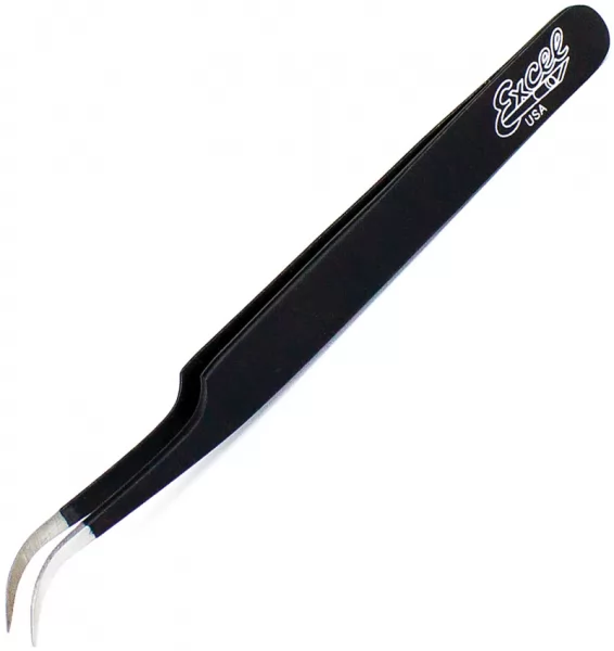 Excel Blades Slant Point Tweezers Black EXB30420