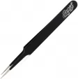Excel Blades Straight Point Tweezers Black - EXB30421