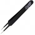 Excel Blades Straight Point Tweezers Black EXB30421