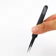 Excel Blades Straight Point Tweezers Black EXB30421