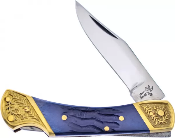 Frost Cutlery Lockback Blue Pick Bone knives F14003BPB