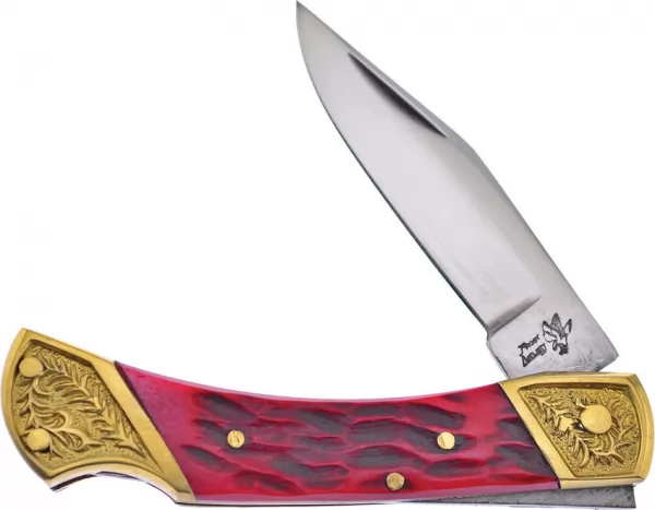 Frost Cutlery Lockback Red Jig Bone knives F14003RJB