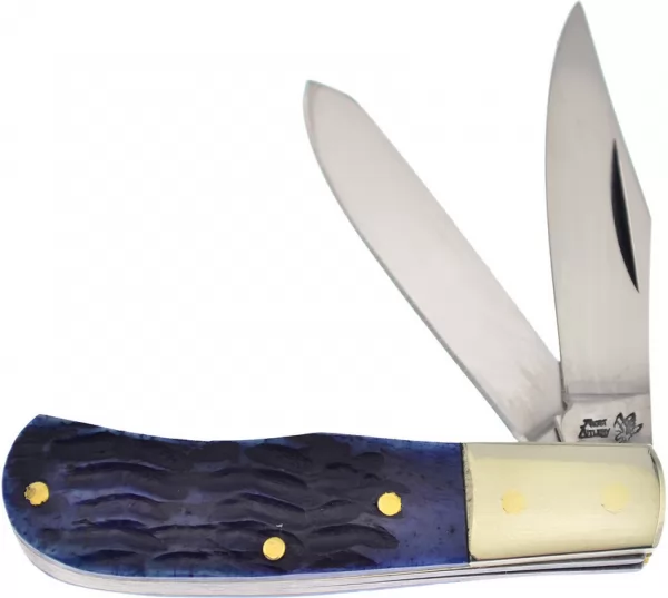 Frost Cutlery Jim Bowie Trapper Blue Pk Bone knives F14100BLPB