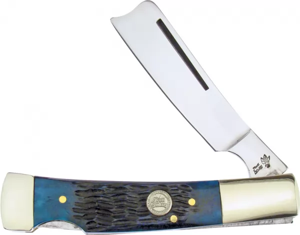Frost Cutlery Razor Lockback Blue Bone knives F17150BLJB