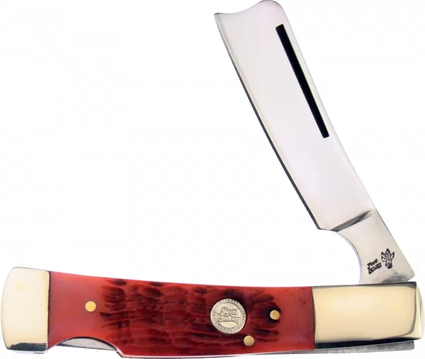 Frost Cutlery Razor Lockback Red Bone knives F17150RJB
