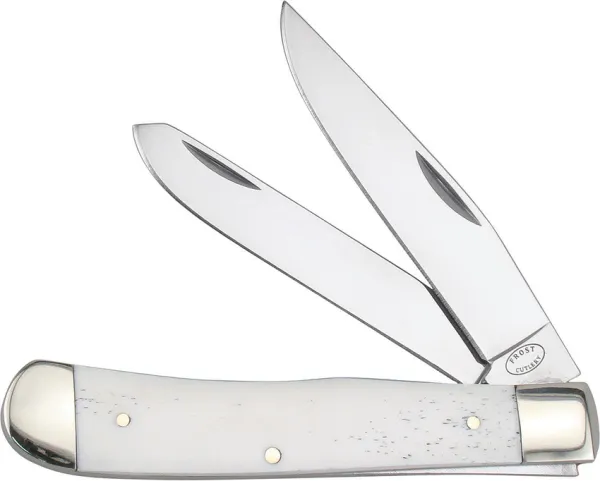 Frost Cutlery Trapper White Smooth Bone knives F18812WSB
