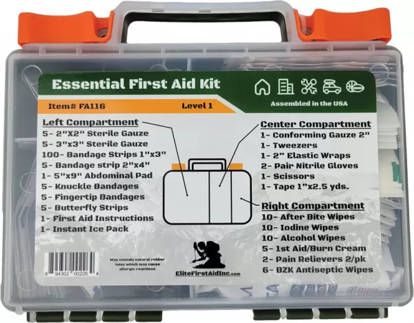 Elite First Aid Essentials First Aid Kit FA116