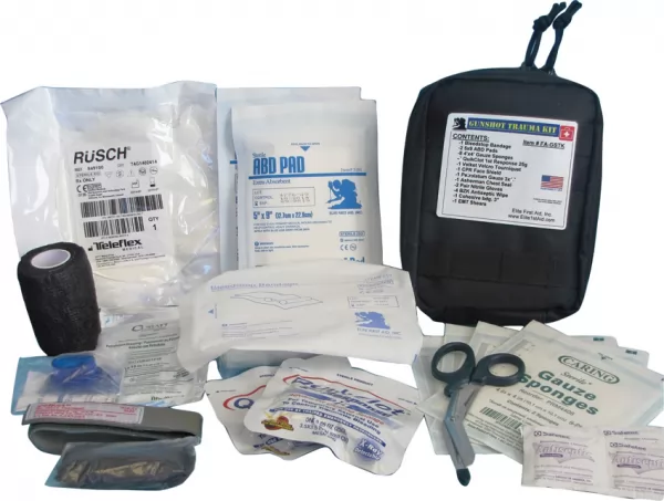 Elite First Aid Gunshot Trauma Kit Black FAGSTK