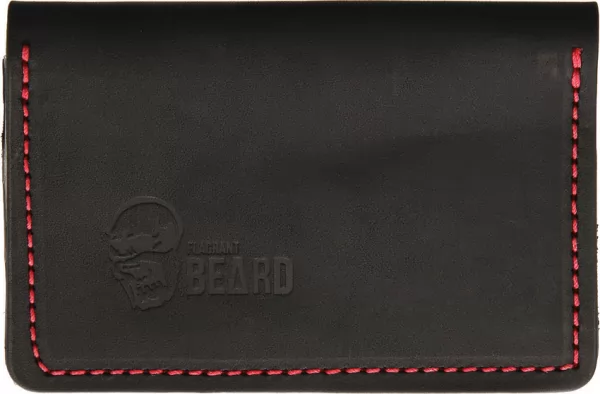Flagrant Beard Wallet Black Red Stitched FB3602BK