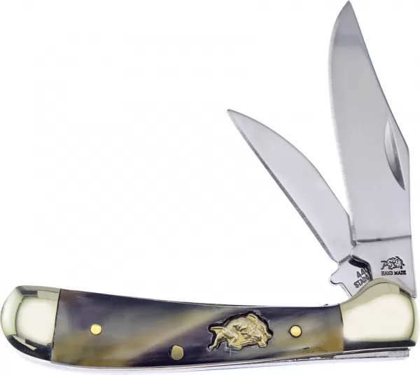 Frost Cutlery Locking Copperhead Ox Horn knives FBDG104OX