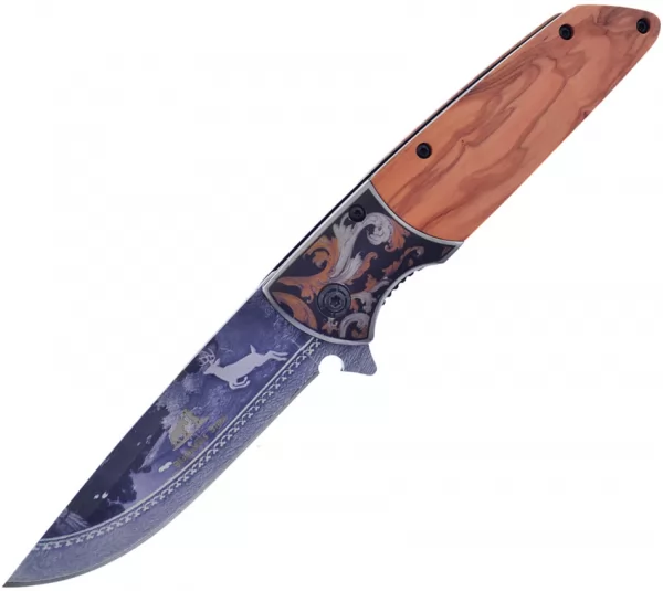 Frost Cutlery Wildlife Linerlock A-O Deer knives FBKH019DR