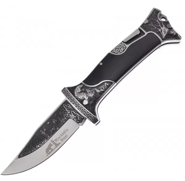 Frost Cutlery Embossed Lockback Black knives FBKH104BPW