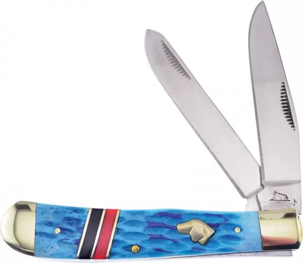 Frost Cutlery Trapper Blue Bone knives FBKH108BLRB